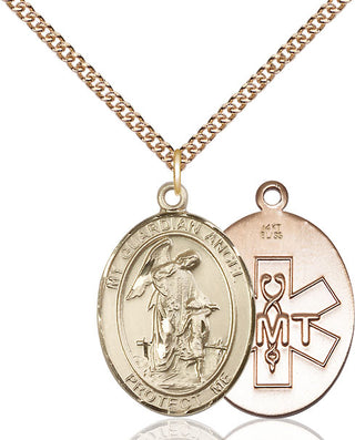14kt Gold Guardian Angel EMT Medal