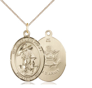 14kt Gold Guardian Angel Army Medal