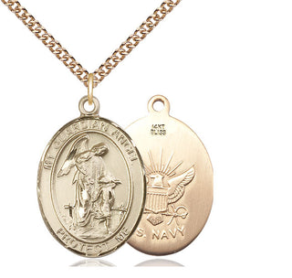 14kt Gold Guardian Angel Navy Medal