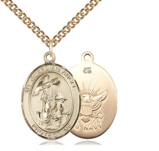 14kt Gold Guardian Angel Navy Medal