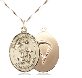 14kt Gold Guardian Angel Paratrooper Medal
