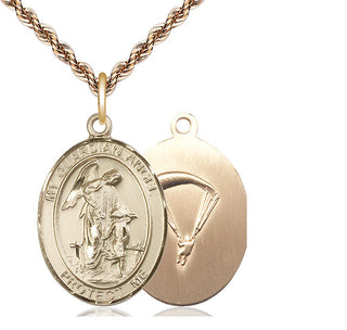 14kt Gold Guardian Angel Paratrooper Medal