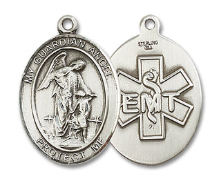 Pewter Guardian Angel EMT Medal