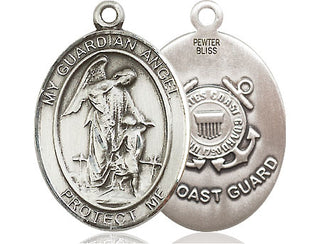 Pewter Guardian Angel Coast Guard Medal