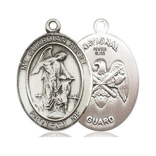 Pewter Guardian Angel National Guard Medal