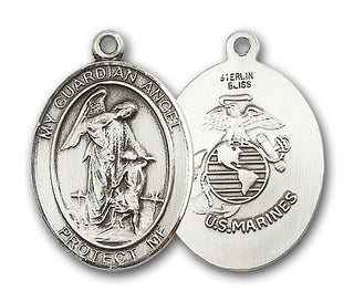 Sterling Silver Guardian Angel Pendant
