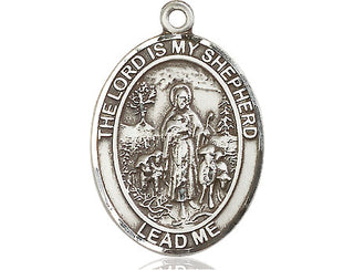 Sterling Silver Lord Is My Shepherd Medal Engraved Catholic Saint Jewelry