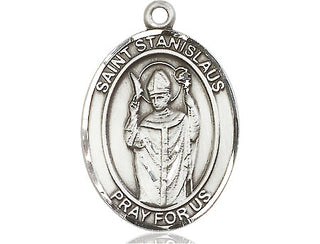 Pewter Saint Stanislaus Medal Engraved Catholic Saint Jewelry