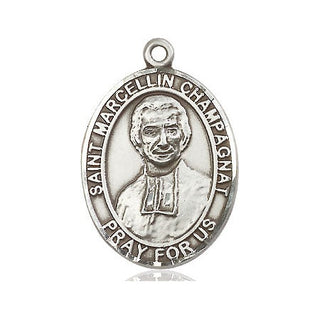 Pewter Saint Marcellin Champagnat Medal Engraved Catholic Saint Jewelry