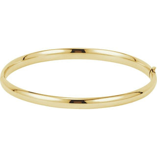 14K Yellow 4.7 mm Hinged Bangle 7" Bracelet