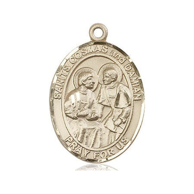 14kt Gold Filled Saints Cosmas & Damian Medal | Large | Engravable