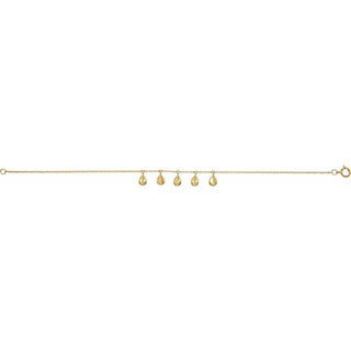 14K Yellow Geometric 5-Station 7" Bracelet