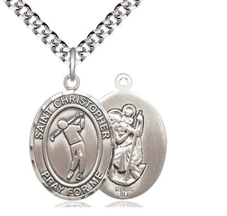 Sterling Silver Saint Christopher Golf Medal Catholic Jewelry