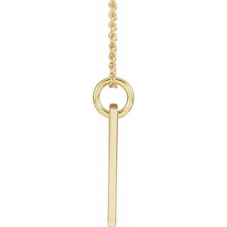 14K Yellow Natural Alexandrite Cross Bar 16-18" Necklace