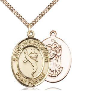 14kt Gold Saint Christopher Martial Arts Medal