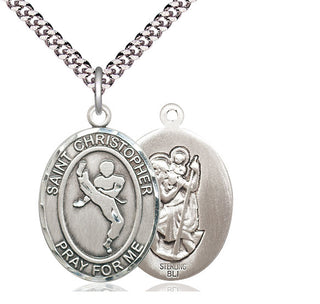 Sterling Silver Saint Christopher Martial Arts Medal Catholic Jewelry