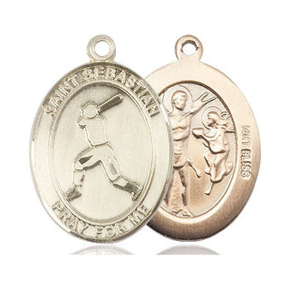 14kt Gold Saint Sebastian Baseball Medal