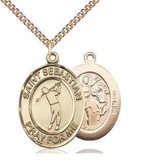 14kt Gold Saint Sebastian Golf Medal
