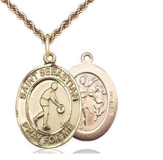 14kt Gold Saint Sebastian Basketball Medal