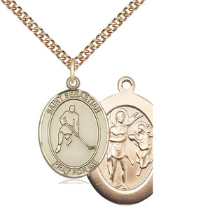 14kt Gold Saint Sebastian Ice Hockey Medal