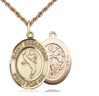 14kt Gold Saint Sebastian Martial Arts Medal