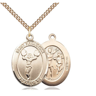 14kt Gold Saint Sebastian Cheerleading Medal