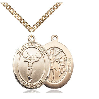 14kt Gold Saint Sebastian Cheerleading Medal
