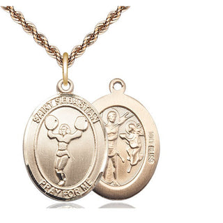 14kt Gold Saint Sebastian Cheerleading Medal