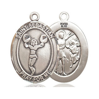 Pewter Saint Sebastian Cheerleading Medal