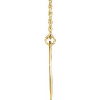 14K Yellow 20.7x15.4 mm Pierced Cross Shield 20" Necklace