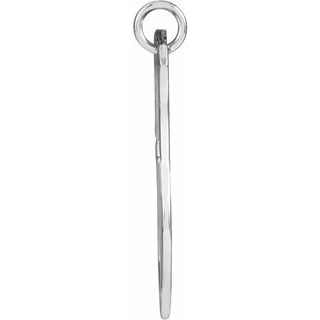 Sterling Silver 20.7x15.4 mm Pierced Cross Shield Pendant