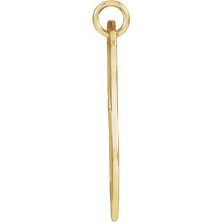 14K Yellow 20.7x15.4 mm Pierced Cross Shield Pendant