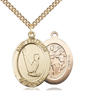 14kt Gold Saint Sebastian Gymnastics Medal