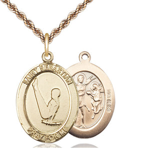 14kt Gold Saint Sebastian Gymnastics Medal