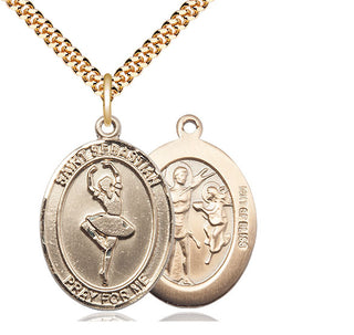 14kt Gold Filled Saint Sebastian Dance Medal Catholic Jewelry
