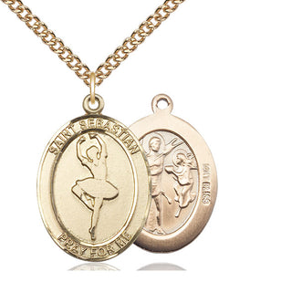 14kt Gold Saint Sebastian Dance Medal