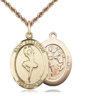 14kt Gold Saint Sebastian Dance Medal