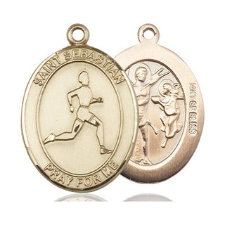 14kt Gold Filled Saint Sebastian Track and Field Medal
