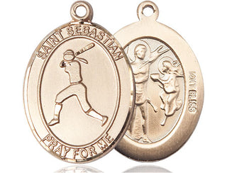 14kt Gold Saint Sebastian Softball Medal