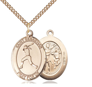 14kt Gold Saint Sebastian Softball Medal