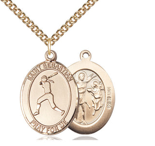 14kt Gold Saint Sebastian Softball Medal