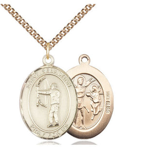14kt Gold Saint Sebastian Archery Medal