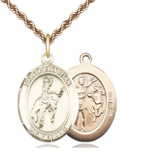 14kt Gold Saint Sebastian Rodeo Medal