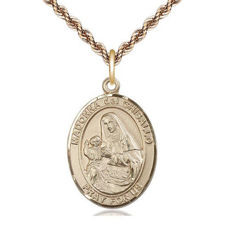 14kt Gold Filled Saint Madonna Del Ghisallo Medal Catholic Jewelry Engraved Catholic Saint Jewelry