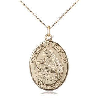 14kt Gold Saint Madonna Del Ghisallo Medal Engraved Catholic Saint Jewelry