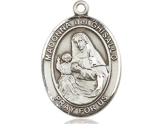 Pewter Saint Madonna Del Ghisallo Medal Engraved Catholic Saint Jewelry