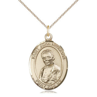 14kt Gold Filled Saint John Neumann Medal Catholic Jewelry Engraved Catholic Saint Jewelry