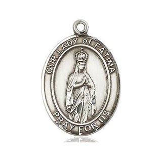 Sterling Silver Our Lady of Fatima Medal Engraved Catholic Saint Jewelry