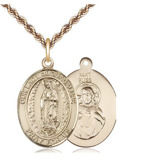 14kt Gold Our Lady of Guadalupe Medal