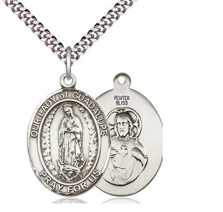 Pewter Our Lady of Guadalupe Medal Catholic Jewelry